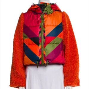 FARM Rio Multicolor Geometric Puffer Jacket